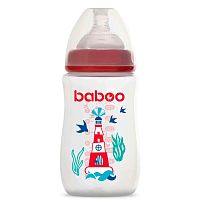 Бутылочка для кормления и соска Marine 250 мл Baboo 3-116 красная