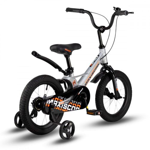 Велосипед детский Maxiscoo Space Стандарт Плюс 14'' 2024 Maxitoys MSC-S1433 серый жемчуг фото 2