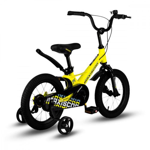 Велосипед детский Maxiscoo Space Стандарт Плюс 14'' 2024 Maxitoys MSC-S1435 жёлтый матовый фото 3