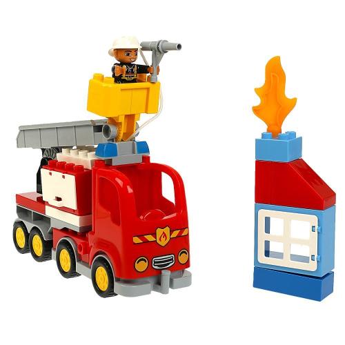 Конструктор для малышей Пожарная машина 30 деталей Город мастеров 10015-GK