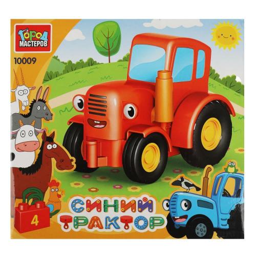 Конструктор для малышей Красный трактор 4 детали Город мастеров 10009-GK фото 2