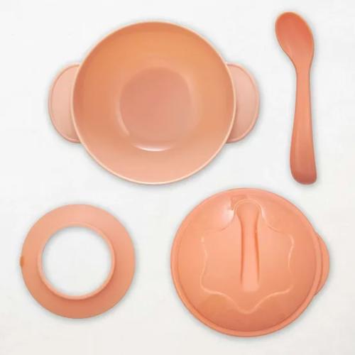 Набор для кормления тарелка на присоске крышка и ложка Roxy-Kids RFD-003-О фото 3