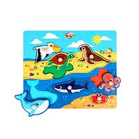 Деревянная игрушка Вкладыши Животные океана Mapacha 962005